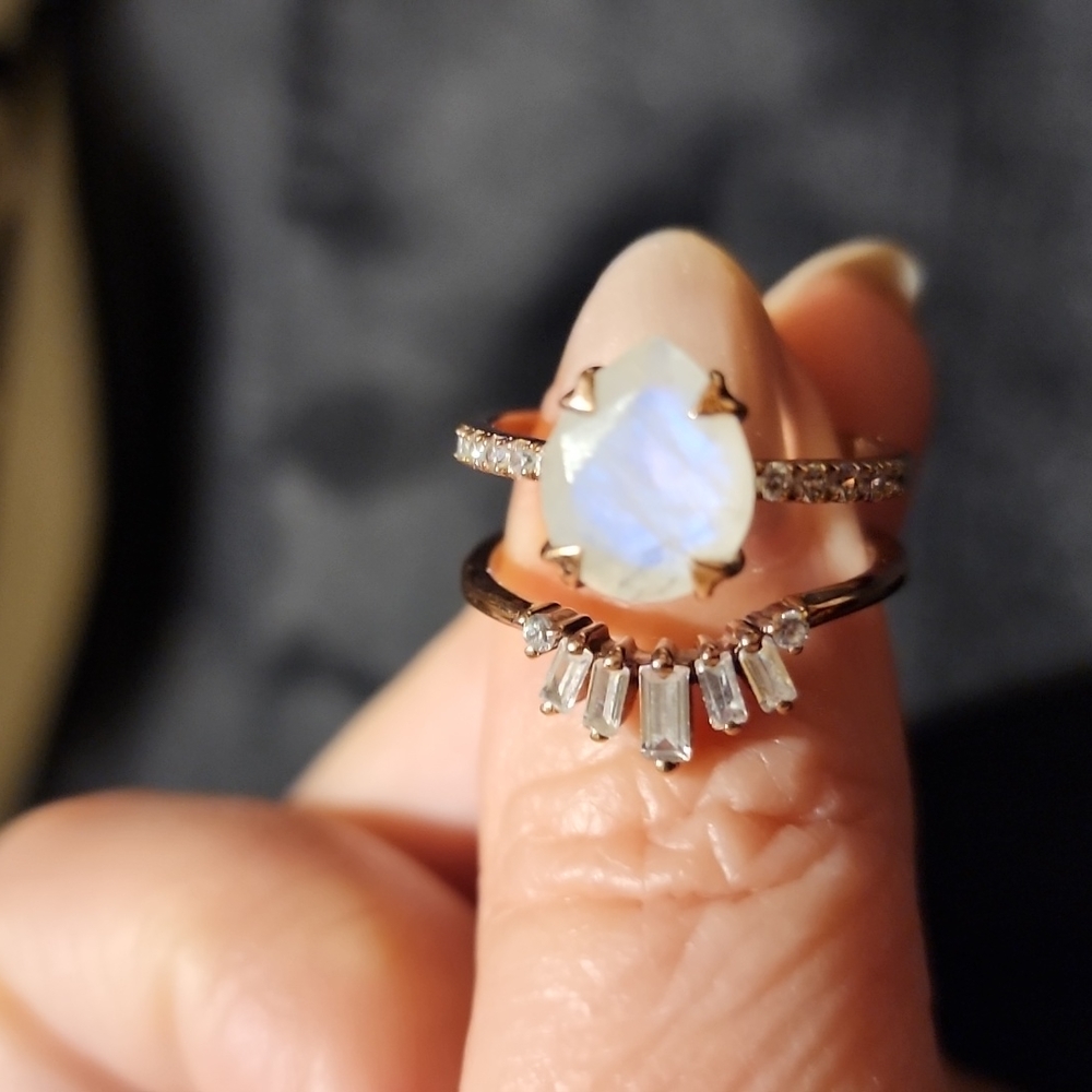 Moon Magic Jewelry - Nymph Ring & Sovereign Band Rose Gold Vermeil